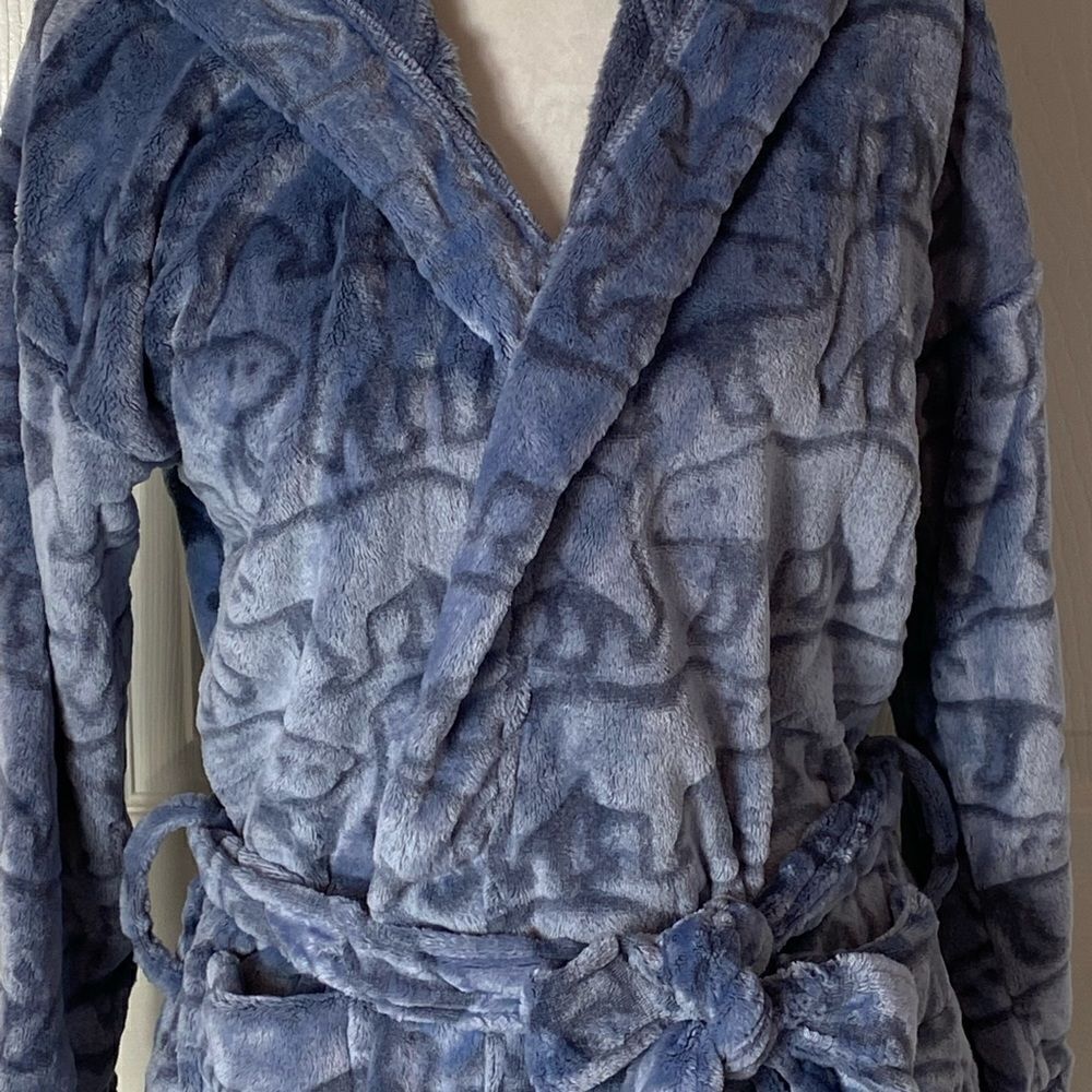 Vera Bradley Fleece Robe - Berry Merry Cool Blue - Picture 2 of 9